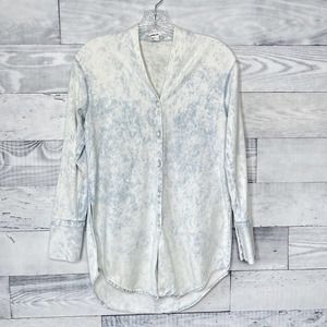 Helmut Lang Acid Wash Chambray Button Down Shirt